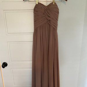 Bill Levkoff Maxi Strapless Bridesmaid/Formal Dress